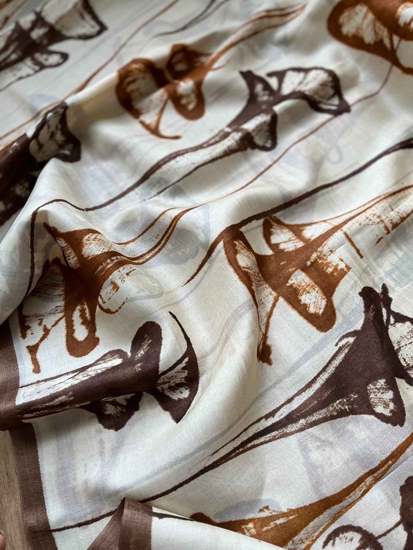 Painted Brown Dupatta