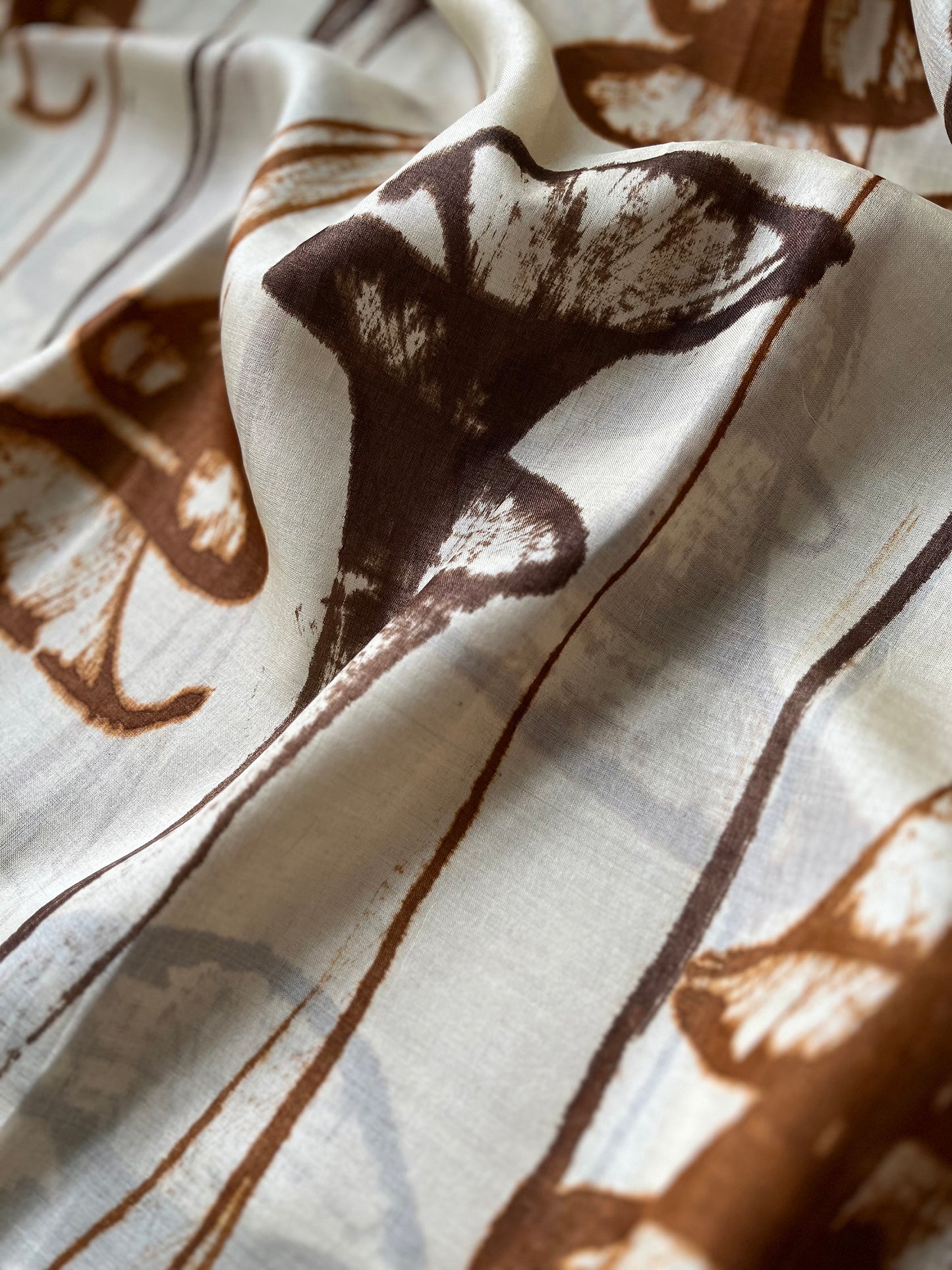 Painted Brown Dupatta