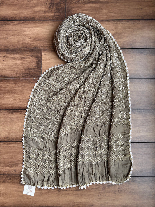 Gajji Rai Dana Mehendi Green Bandhej Dupatta