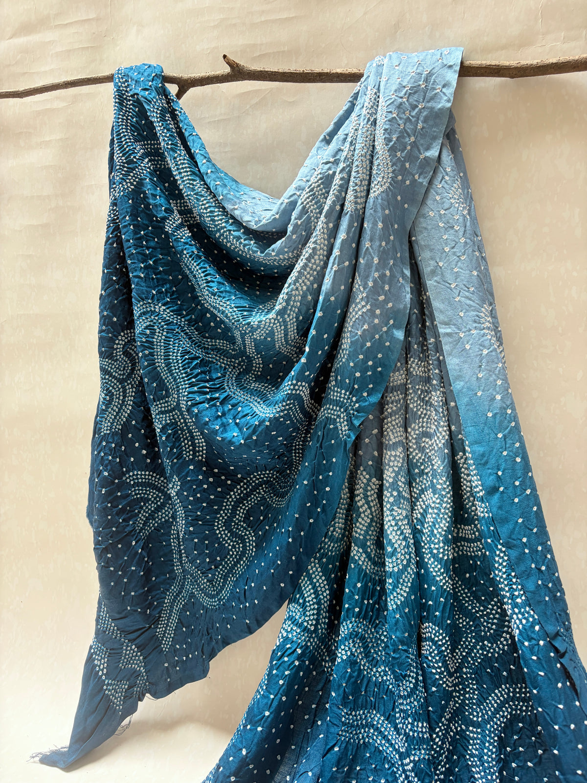 Gajji Ombre Blue Rai Dana Dupatta