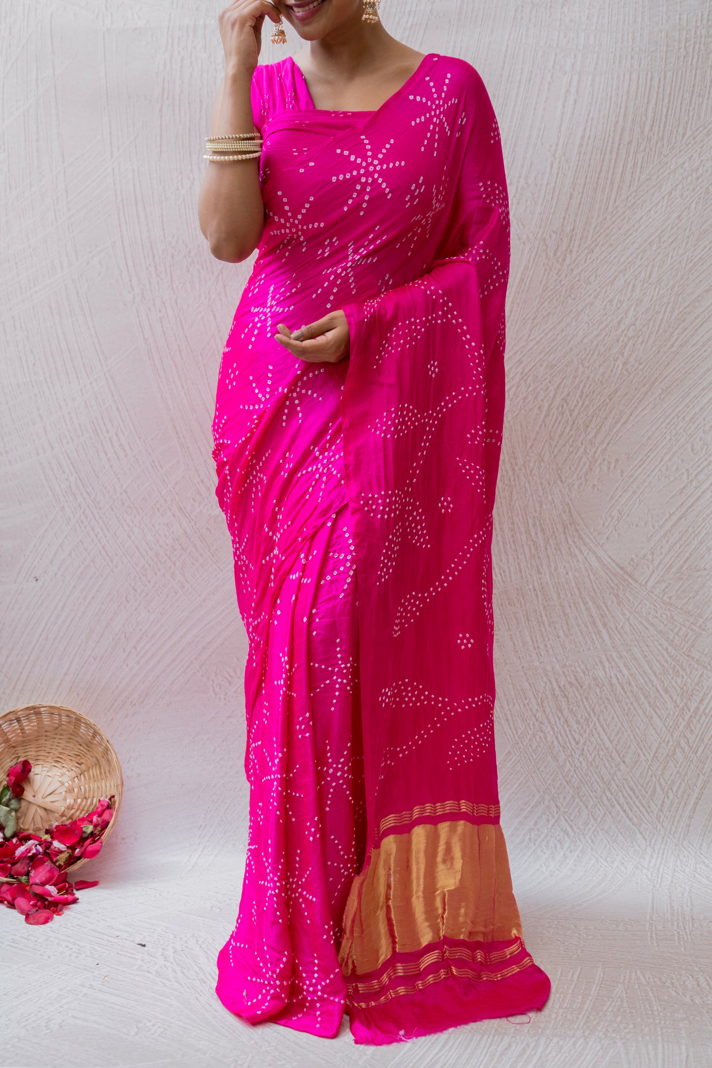 Gajji Rai Dana Rani Bandhej Saree