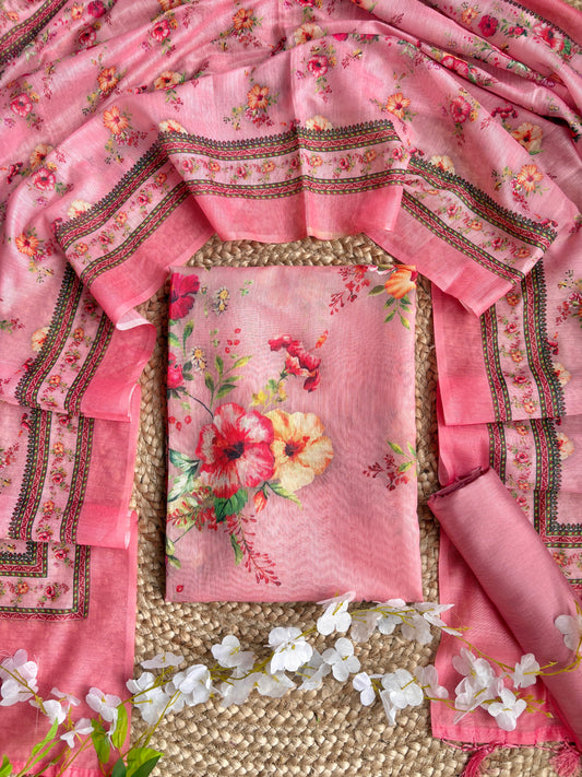 Floral Baby Pink Suit Set