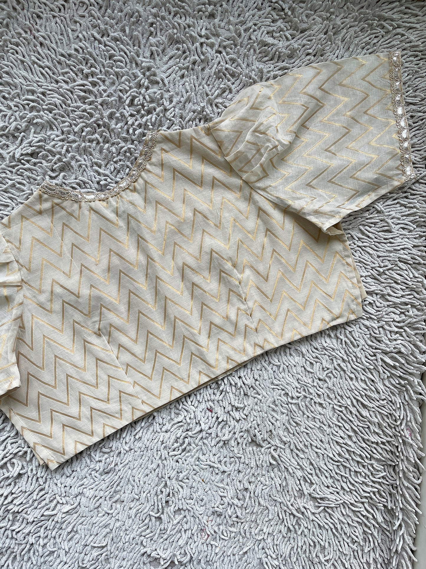 Chanderi Hand Embroidered Blouse