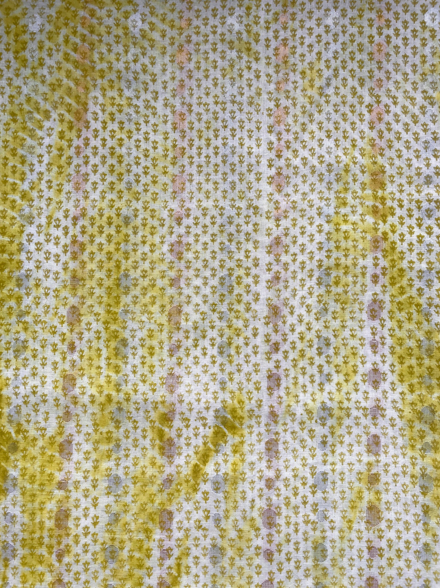 Linen Green Shaded Fabric
