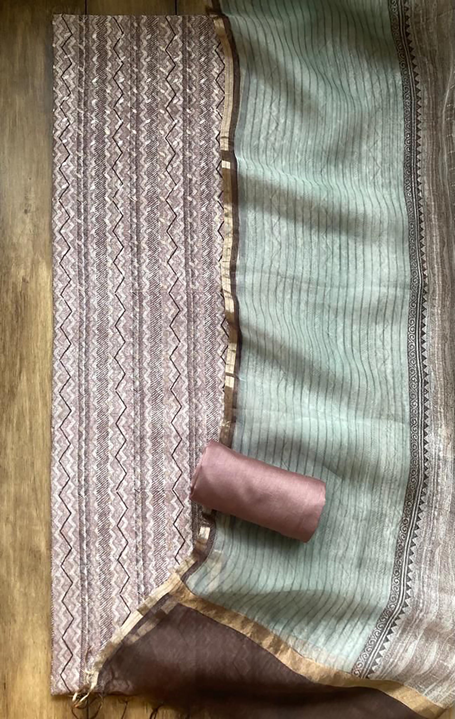 Handloom Printed Kora Set