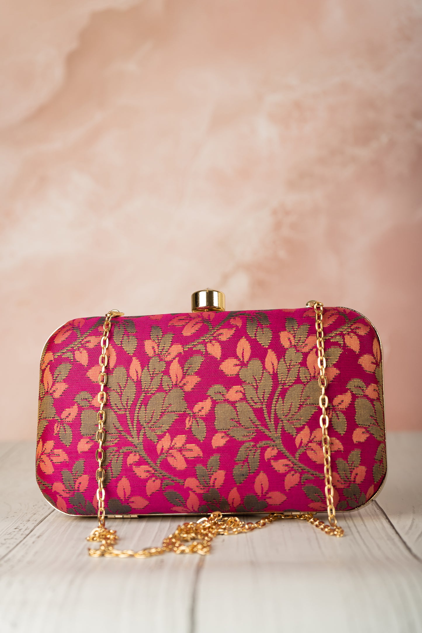 Pink Tanchoi Clutch