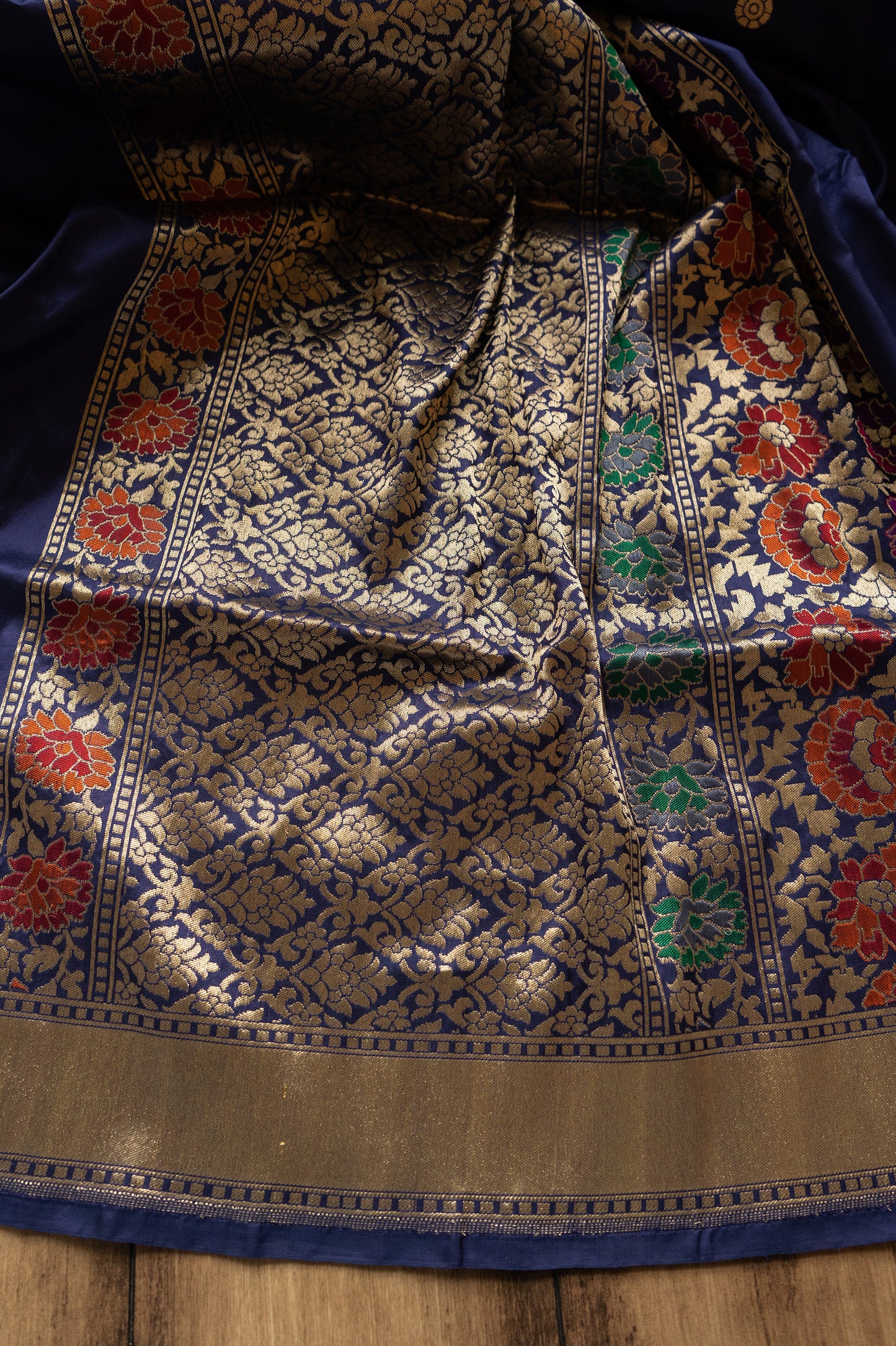 Katan Uppada Blue Saree
