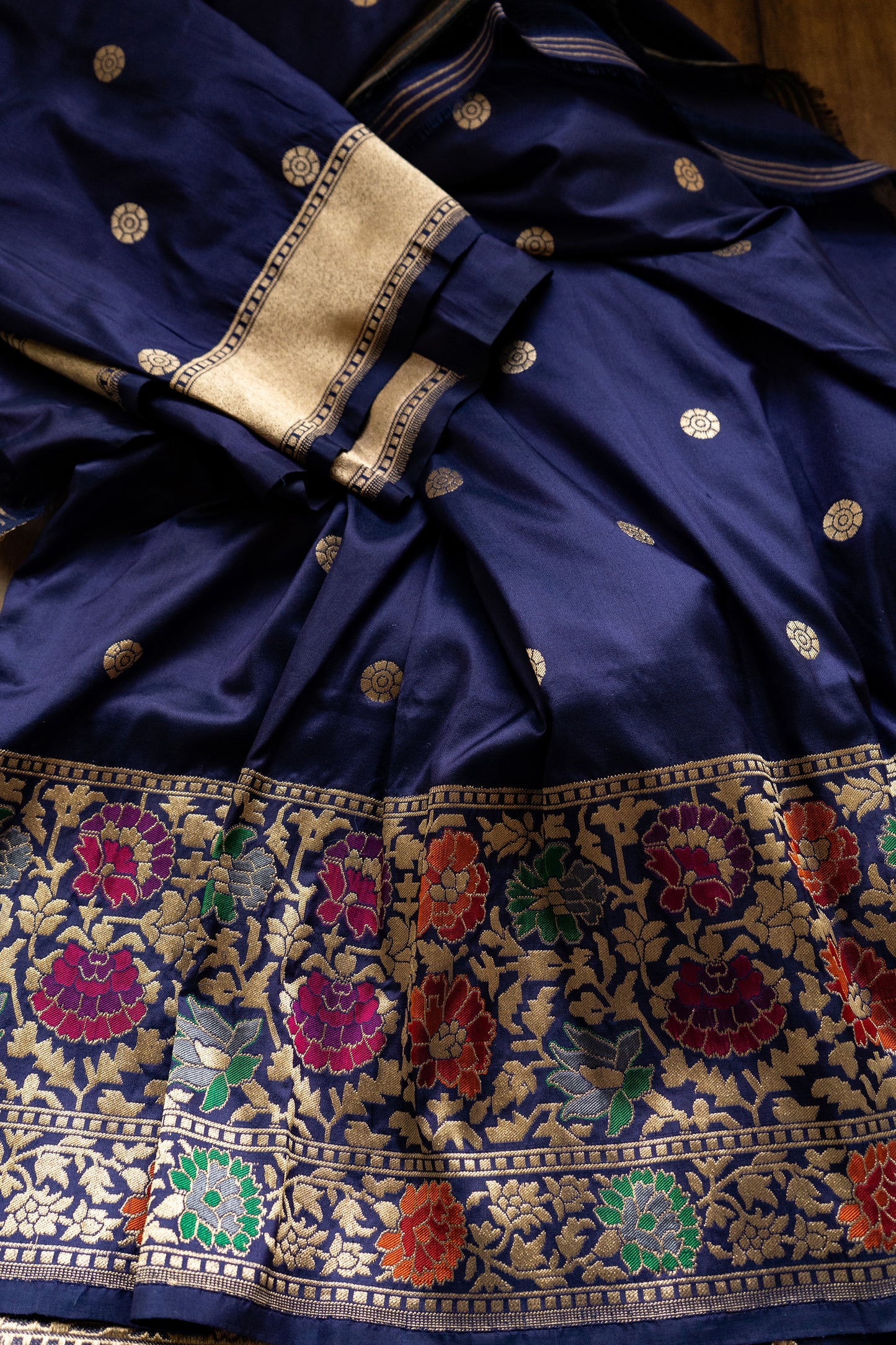 Katan Uppada Blue Saree