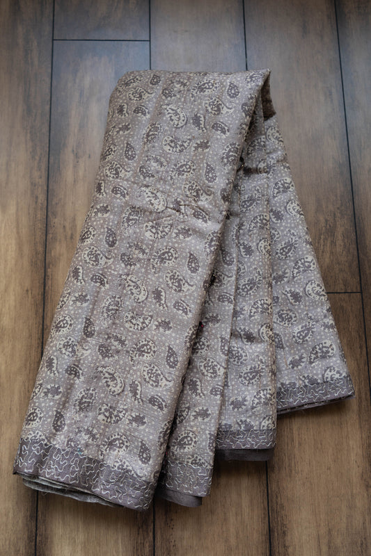 Kaeri Printed Embroidered Mauve Saree