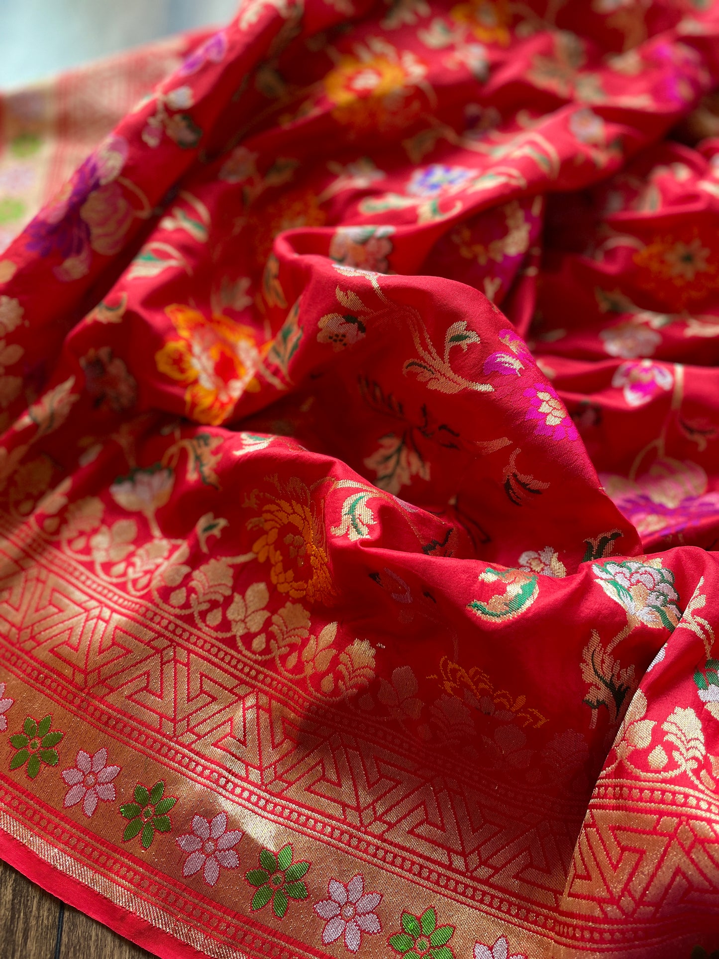 Katan Multi Meena Zari Dupatta