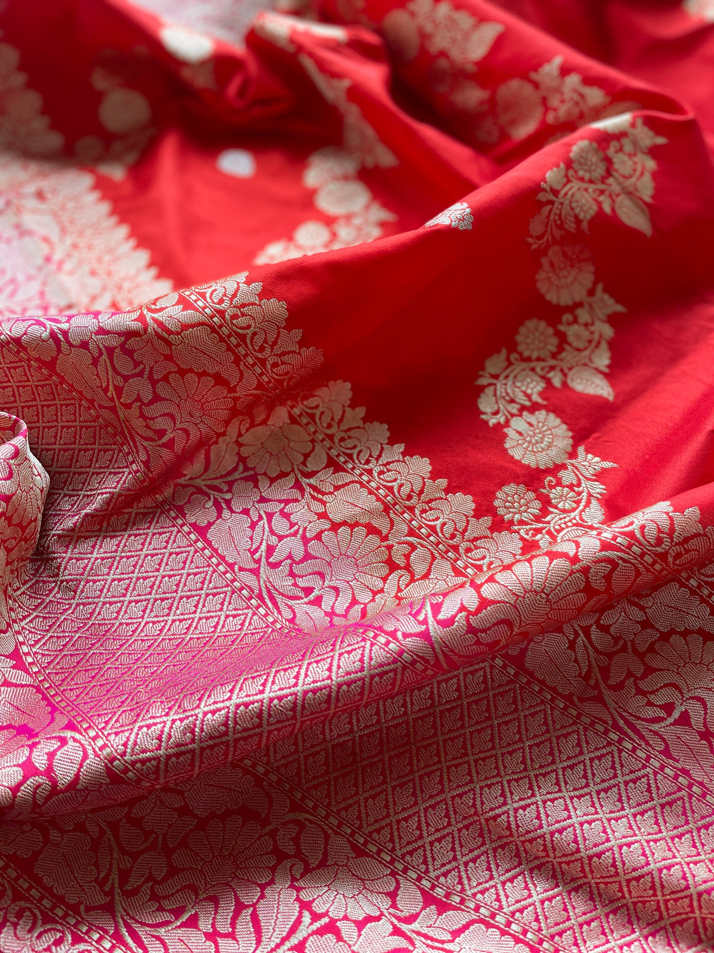 Handloom Katan Kadhua Leheriya Dupatta