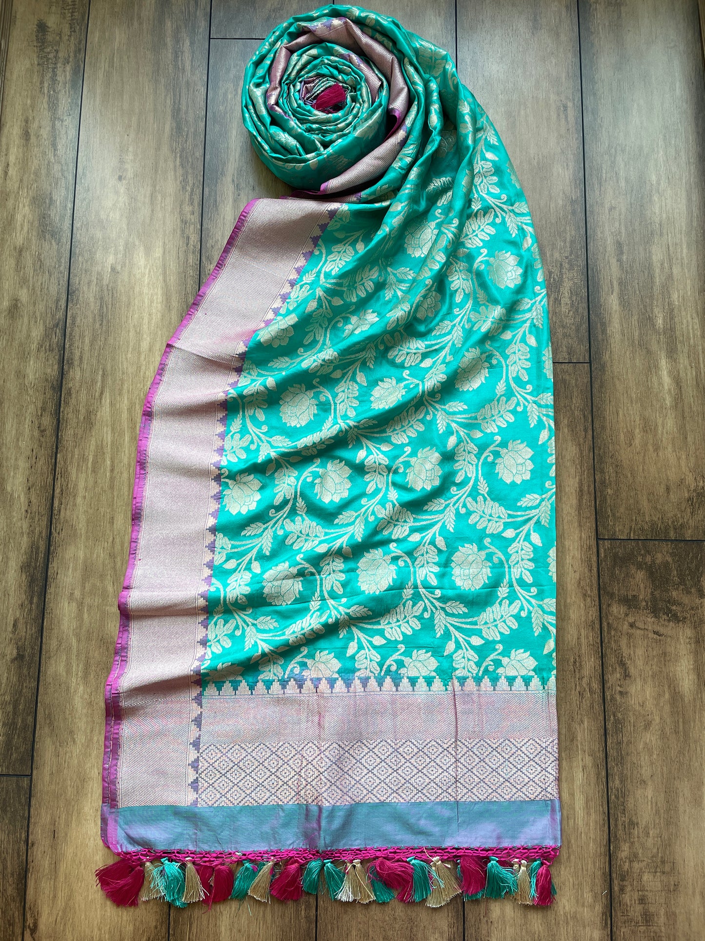 Katan Kadhua Jangla Silk Dupatta