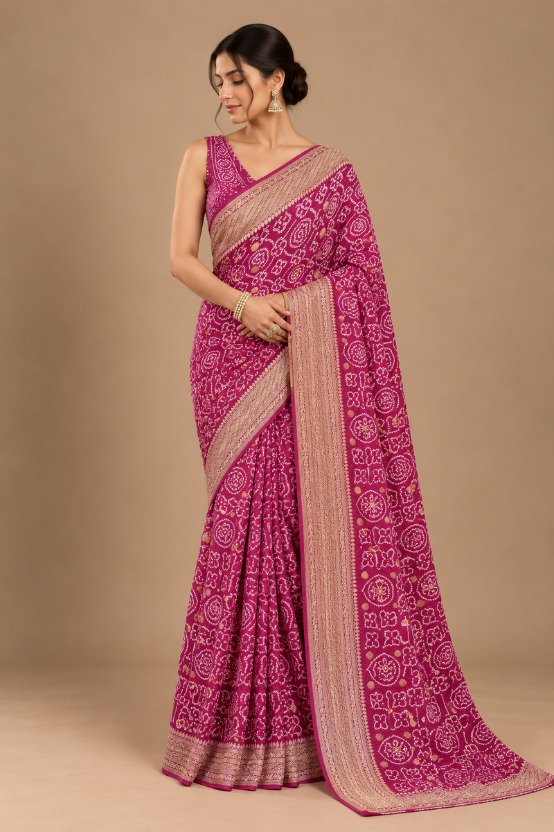 Bandhej Saree