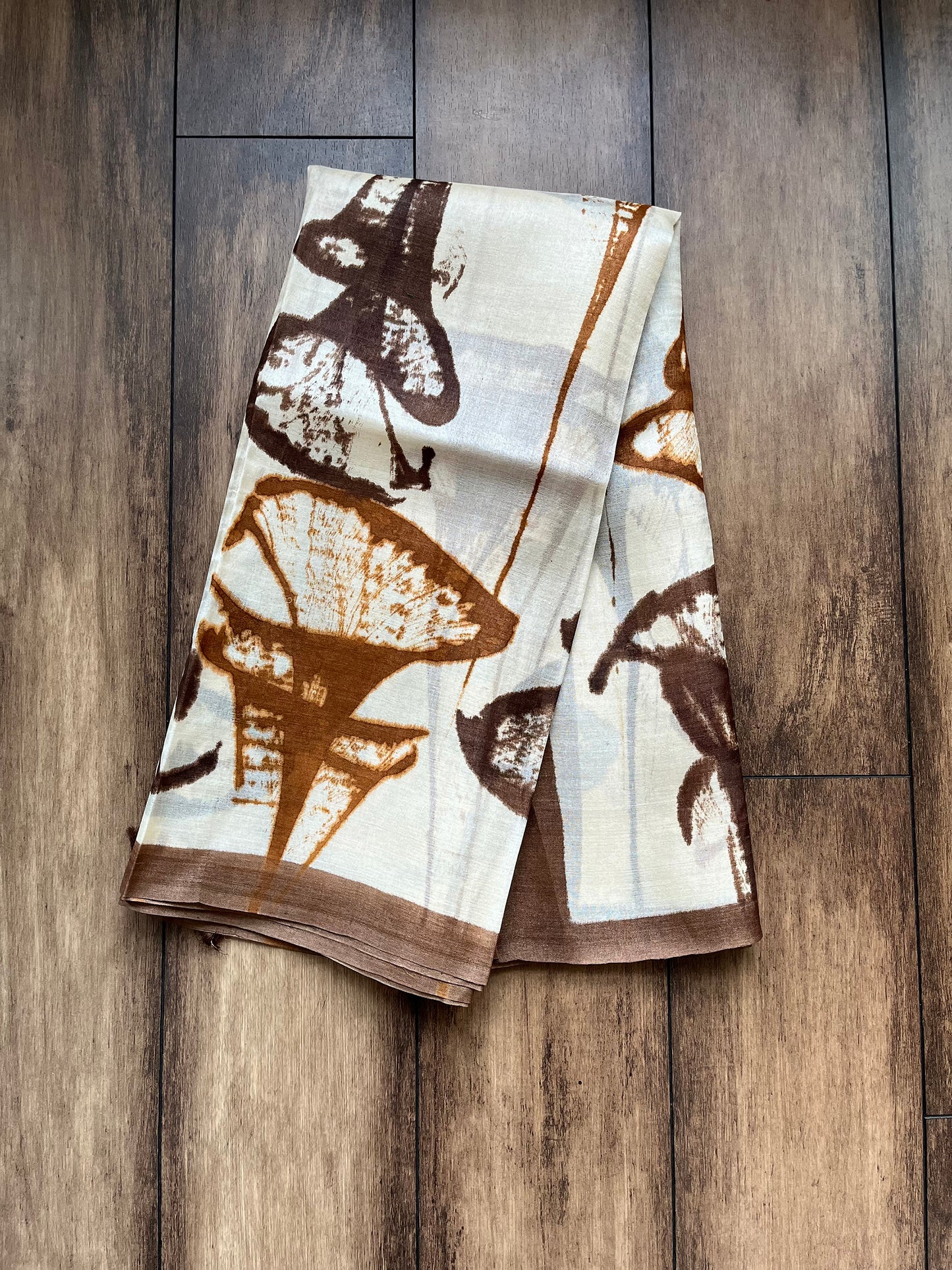 Painted Brown Dupatta