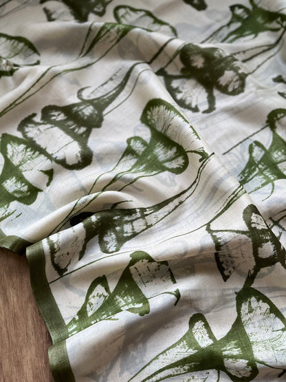 Painted Green Dupatta