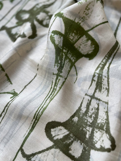 Painted Green Dupatta