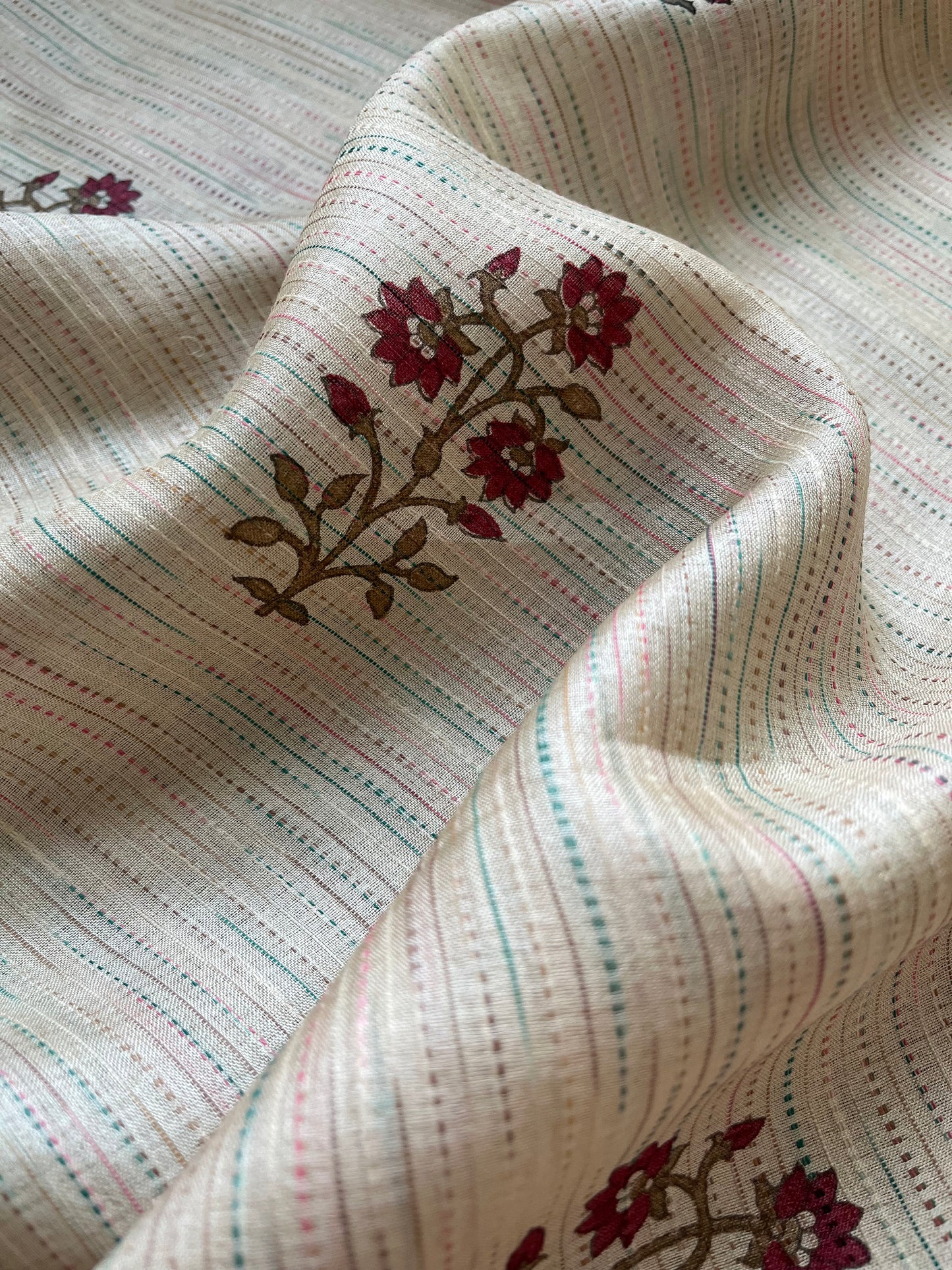 Printed Embroidered Dupatta (Purple)
