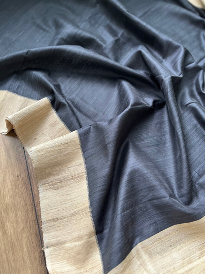 Tussar Black Beige Dupatta
