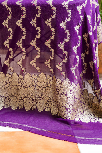 Khaddi Shikargah Purple Dupatta