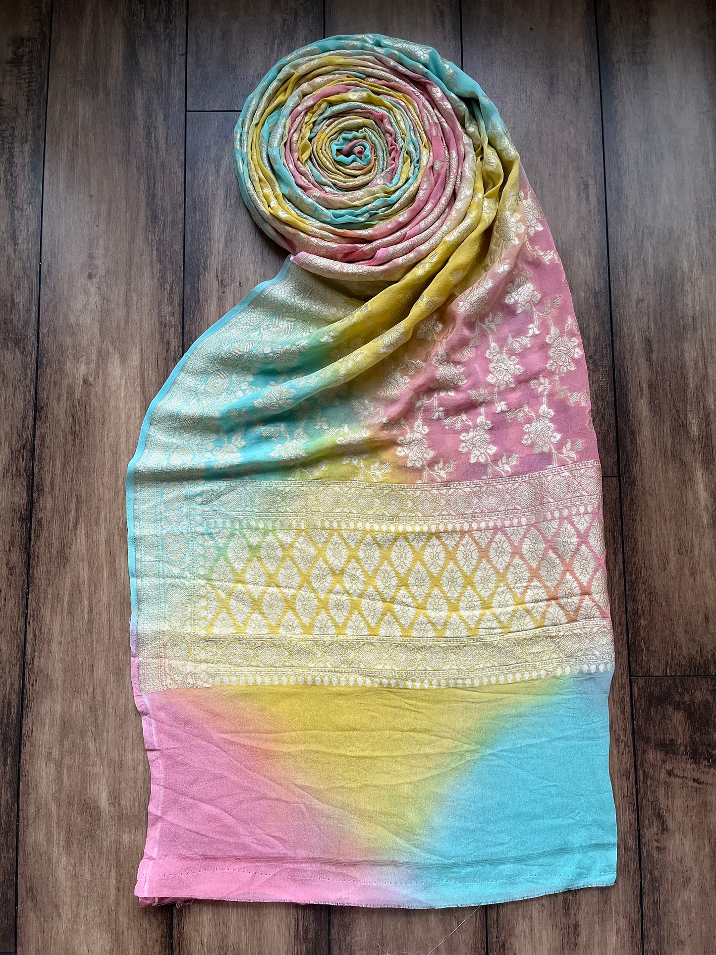 Multicolor Khadi Handloom Dupatta