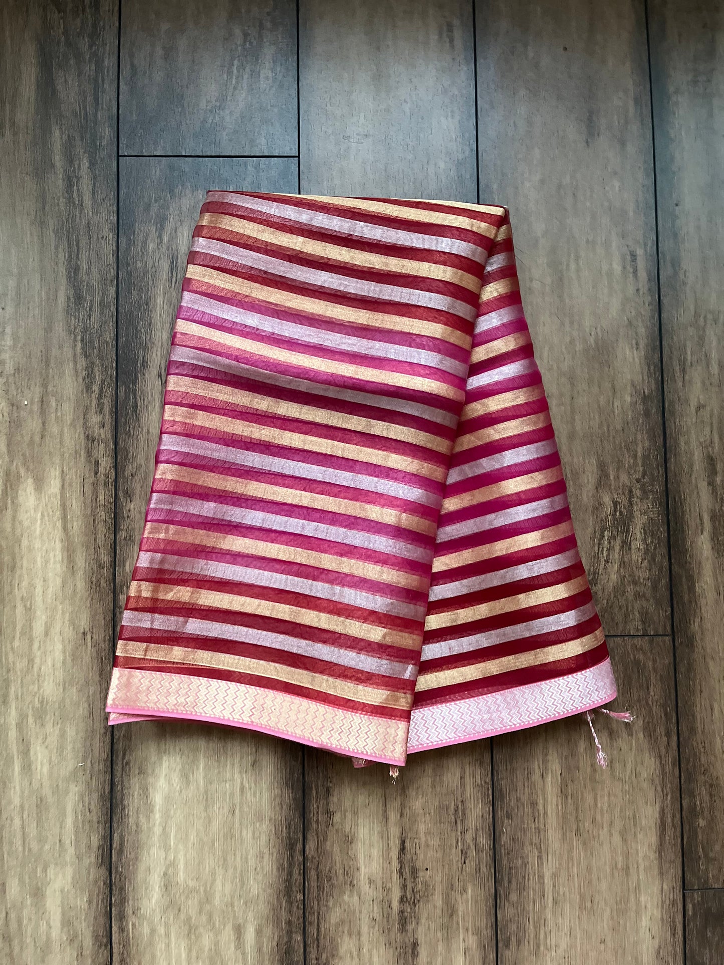 Organza Stripes Rani Dupatta