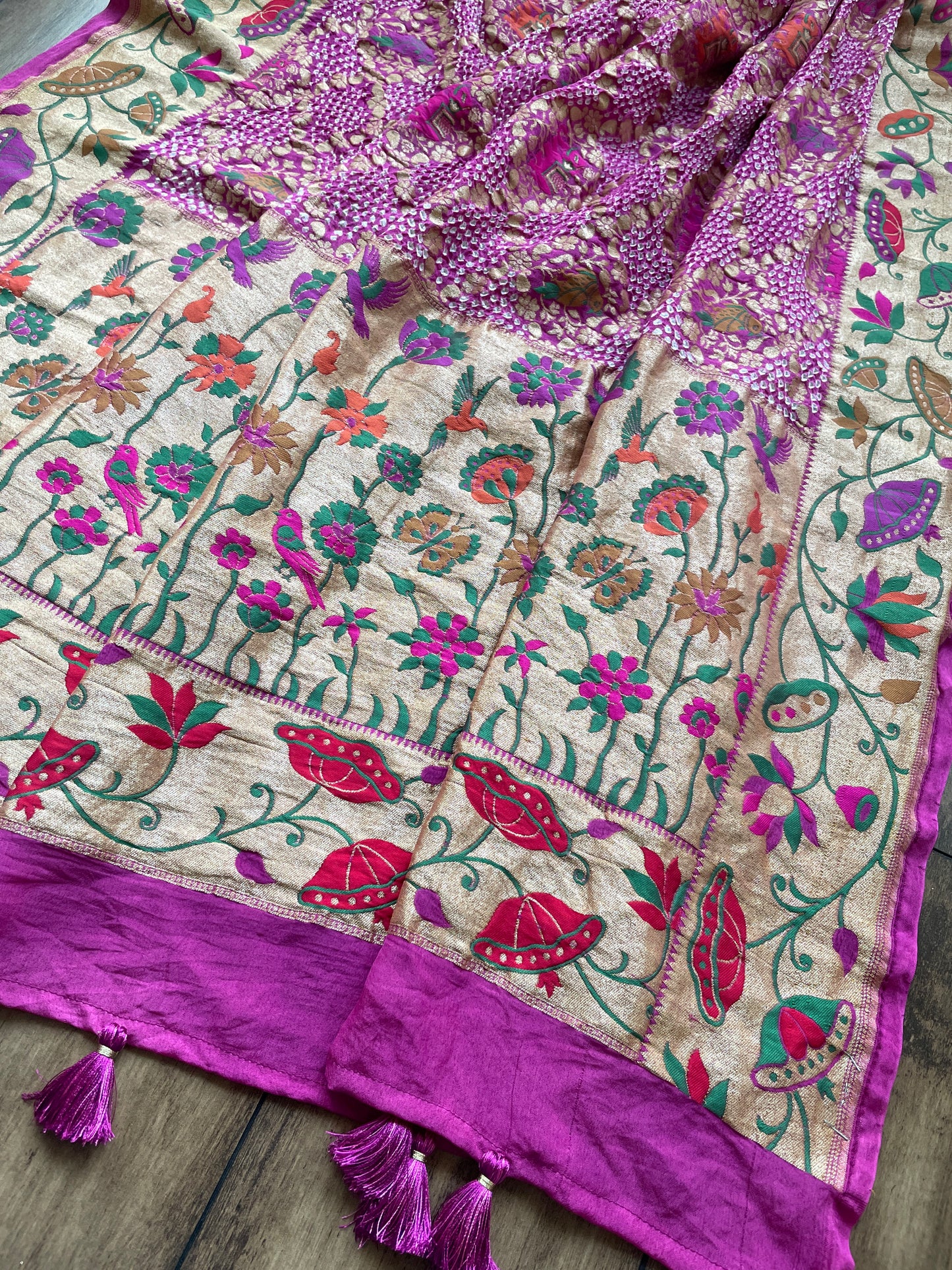 Pastel Purple Figure Meenkari Dupatta