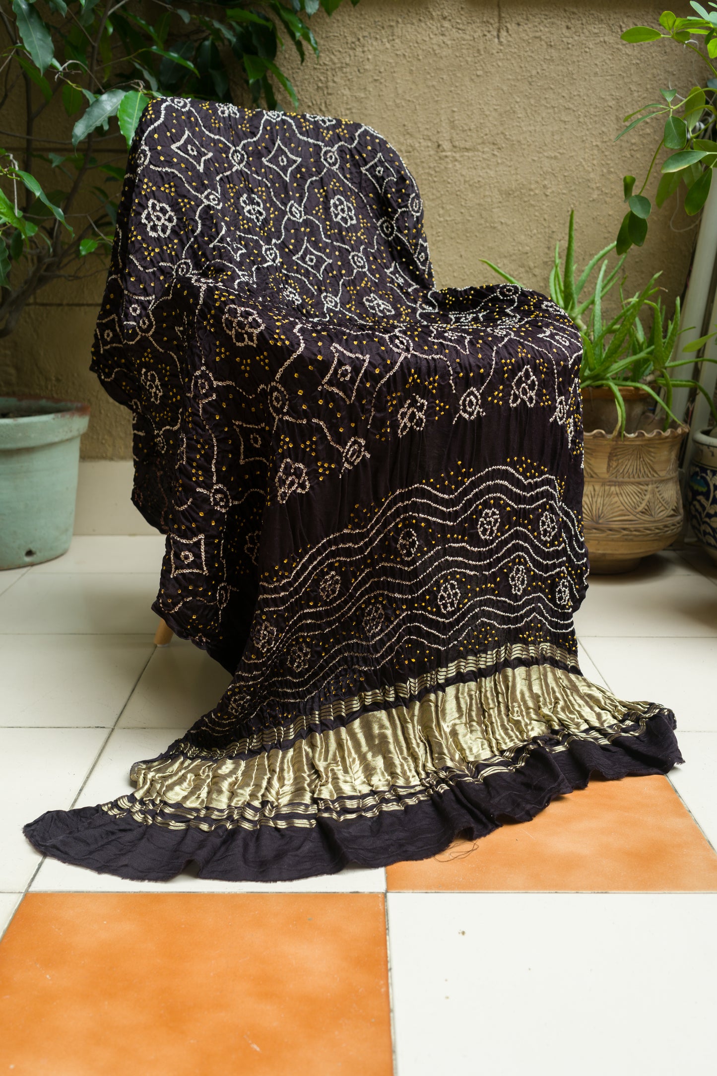 Black Rai Dana Gajji Dupatta