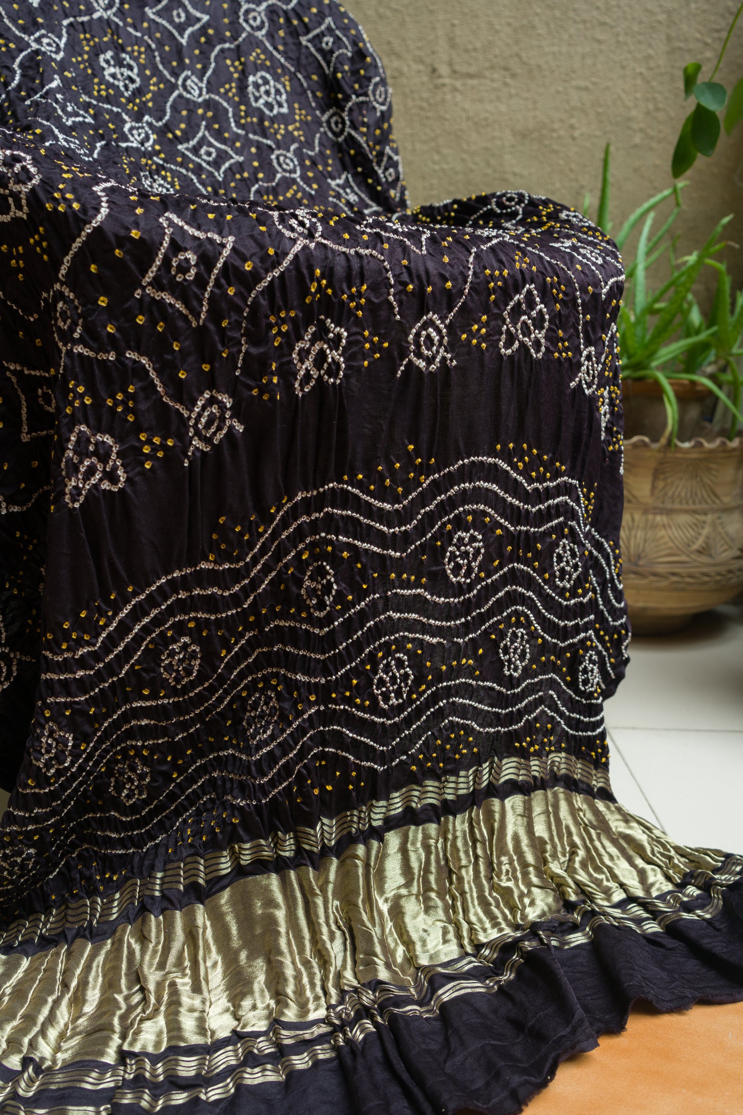Black Rai Dana Gajji Dupatta