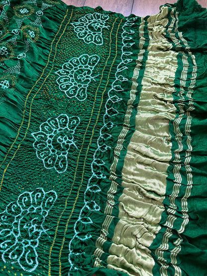 Green Rai Dana Gajji Bandhej Dupatta