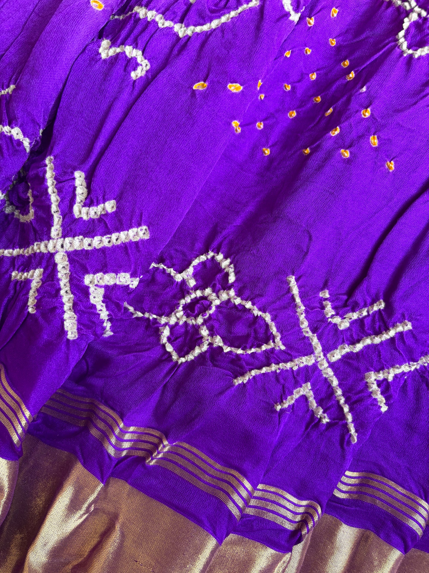 Shaded Red-Purple Rai Dana Gajji Bandhej Dupatta