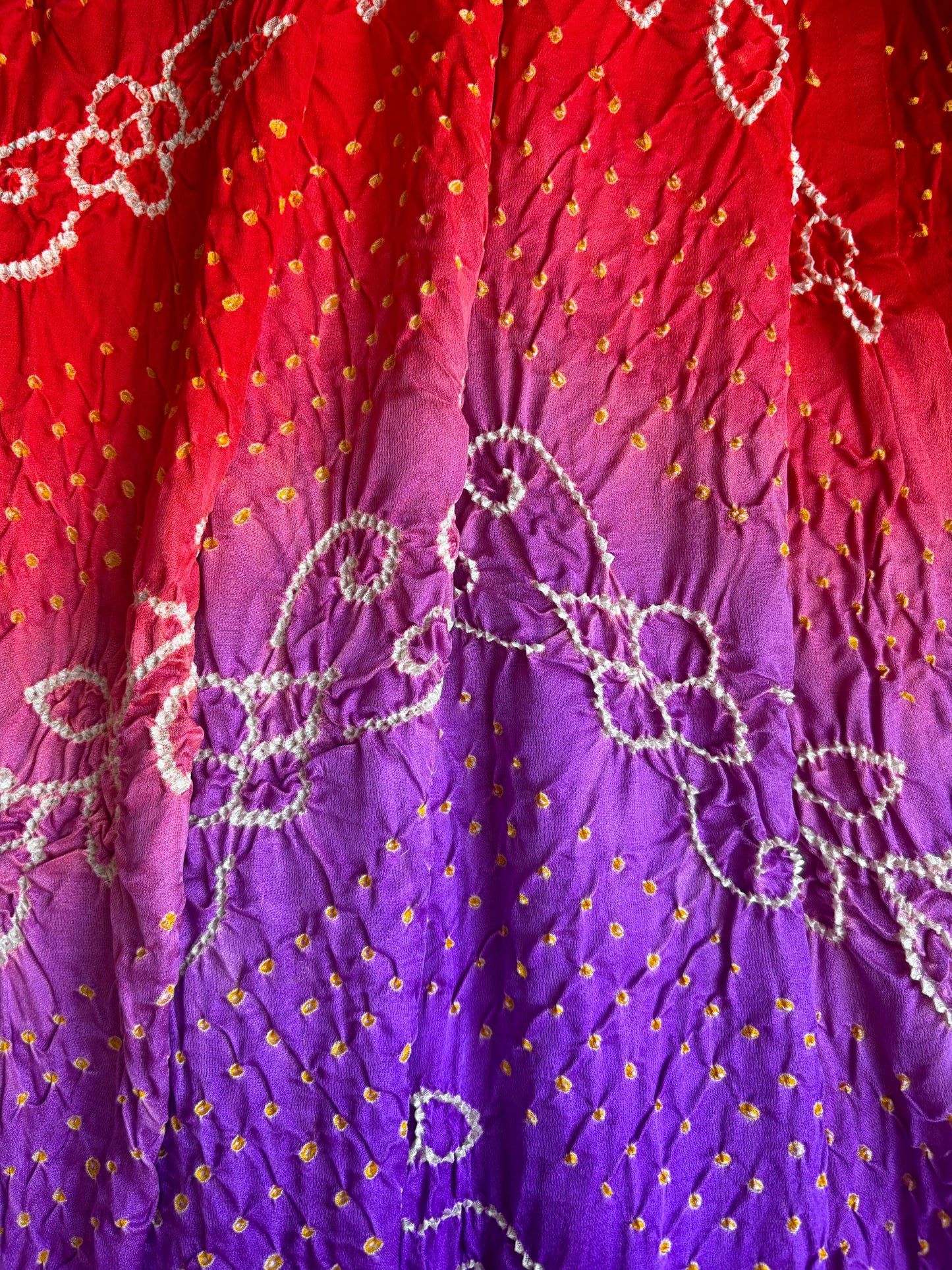 Shaded Red-Purple Rai Dana Gajji Bandhej Dupatta