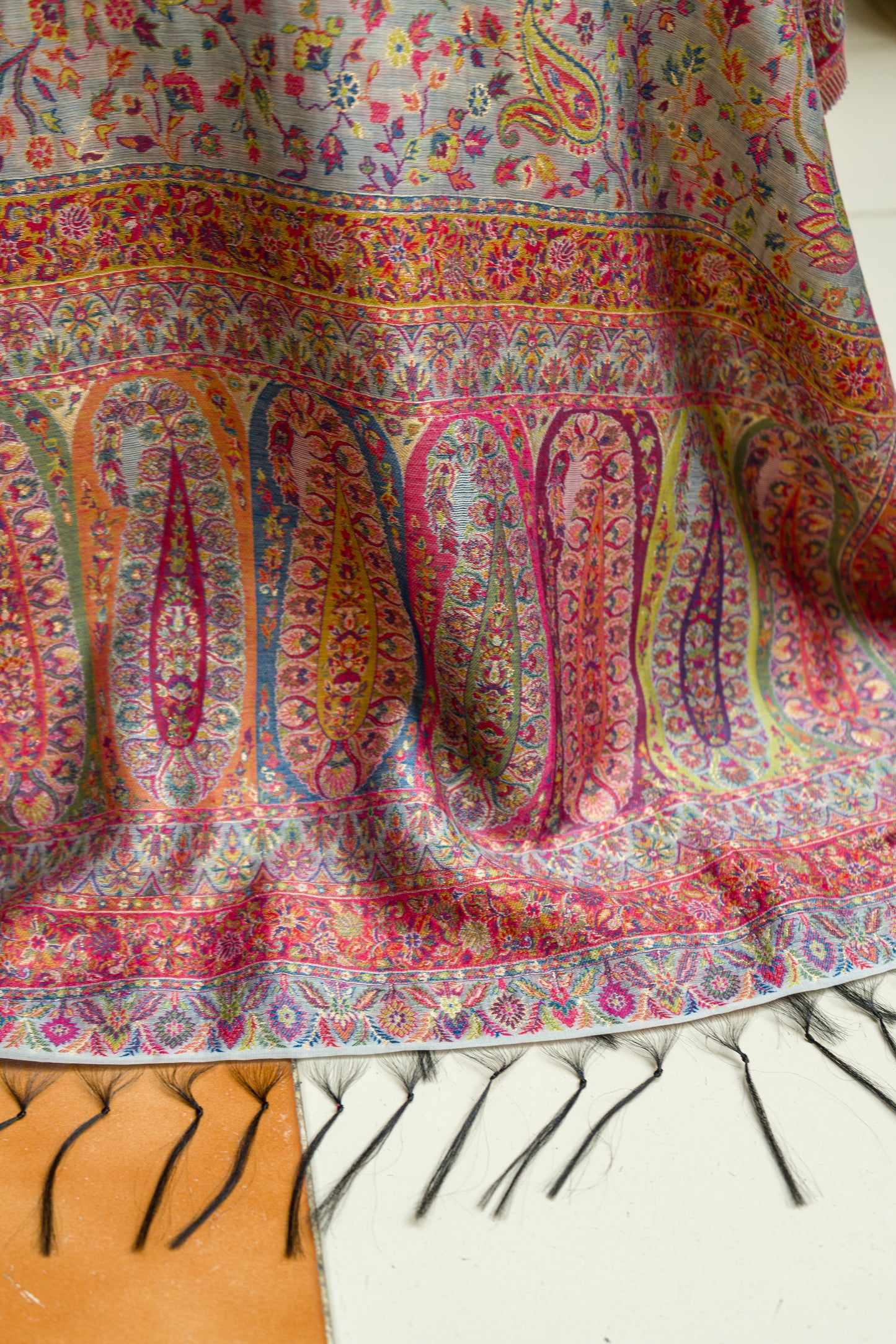 Moonga Pashmina Greyish-Purple Dupatta