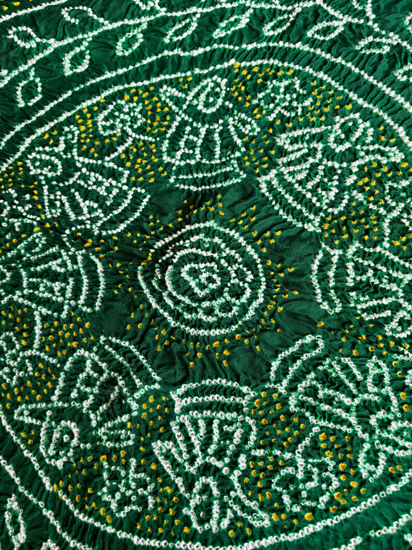 Gajji Silk Green Bandhej Dupatta