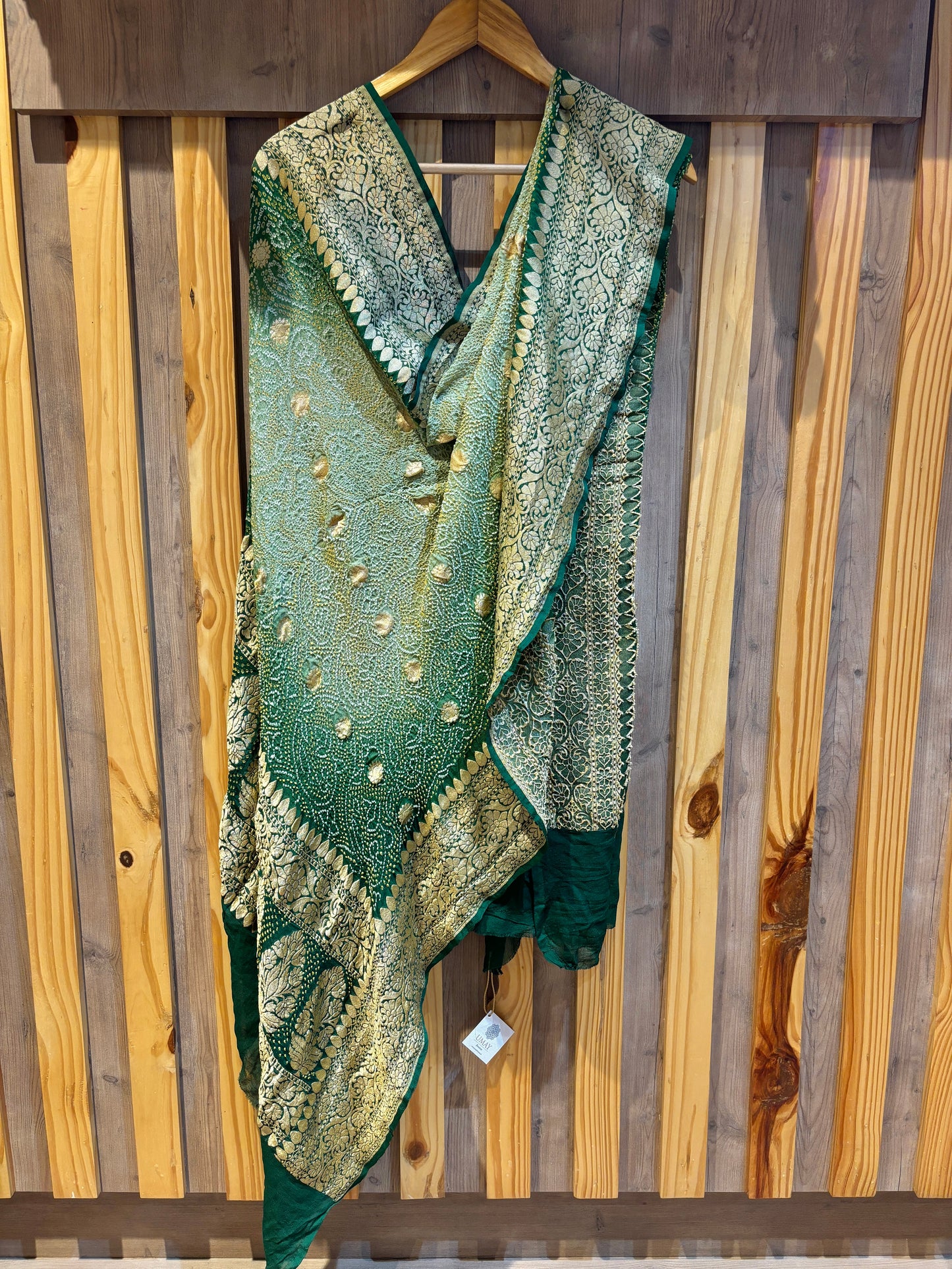 Ombre Green Bandhej Dupatta
