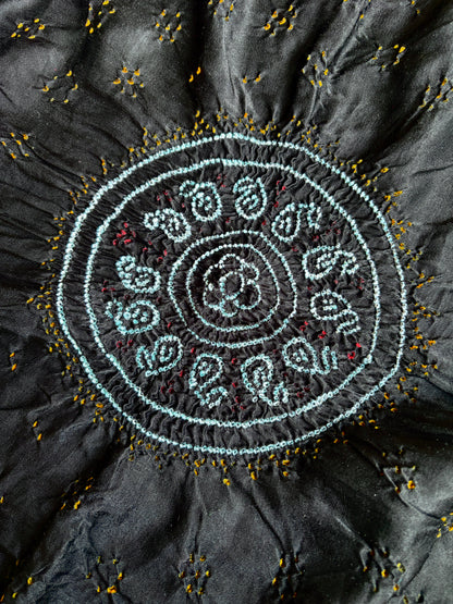 Gajji Rai Dana Black Bandhej Dupatta
