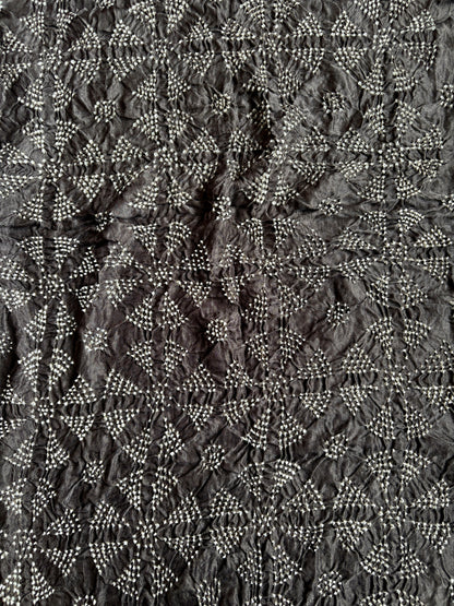 Gajji Rai Dana Dark Grey Bandhej Dupatta
