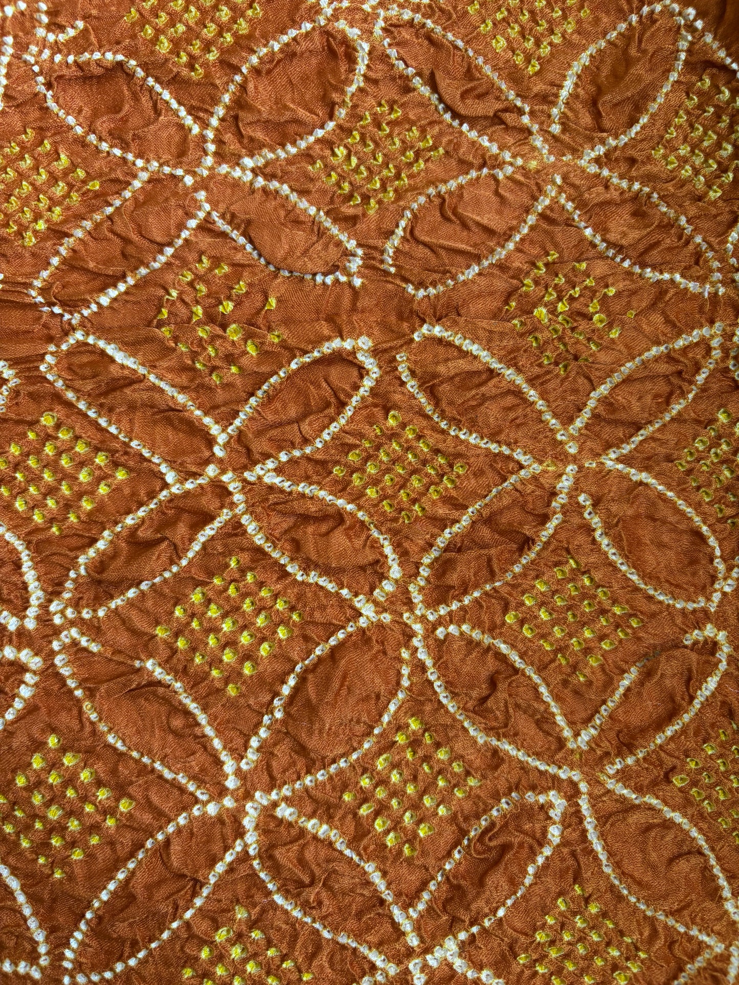 Gajji Rai Dana Ombre Red-Orange-Brown Bandhej Dupatta