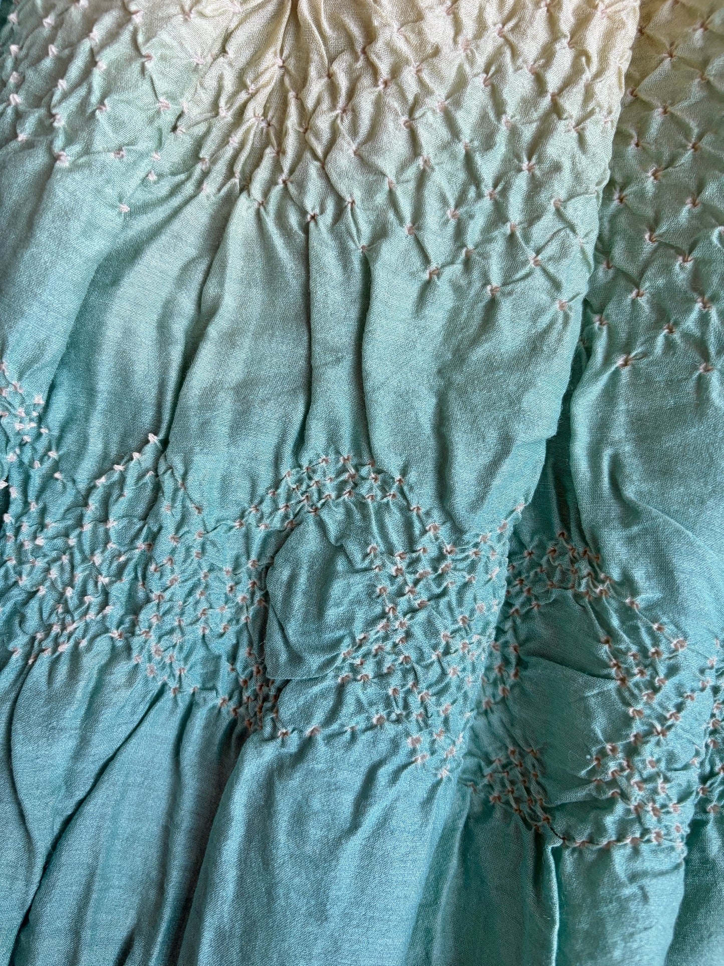 Moonga Ombre Green Bandhej Dupatta