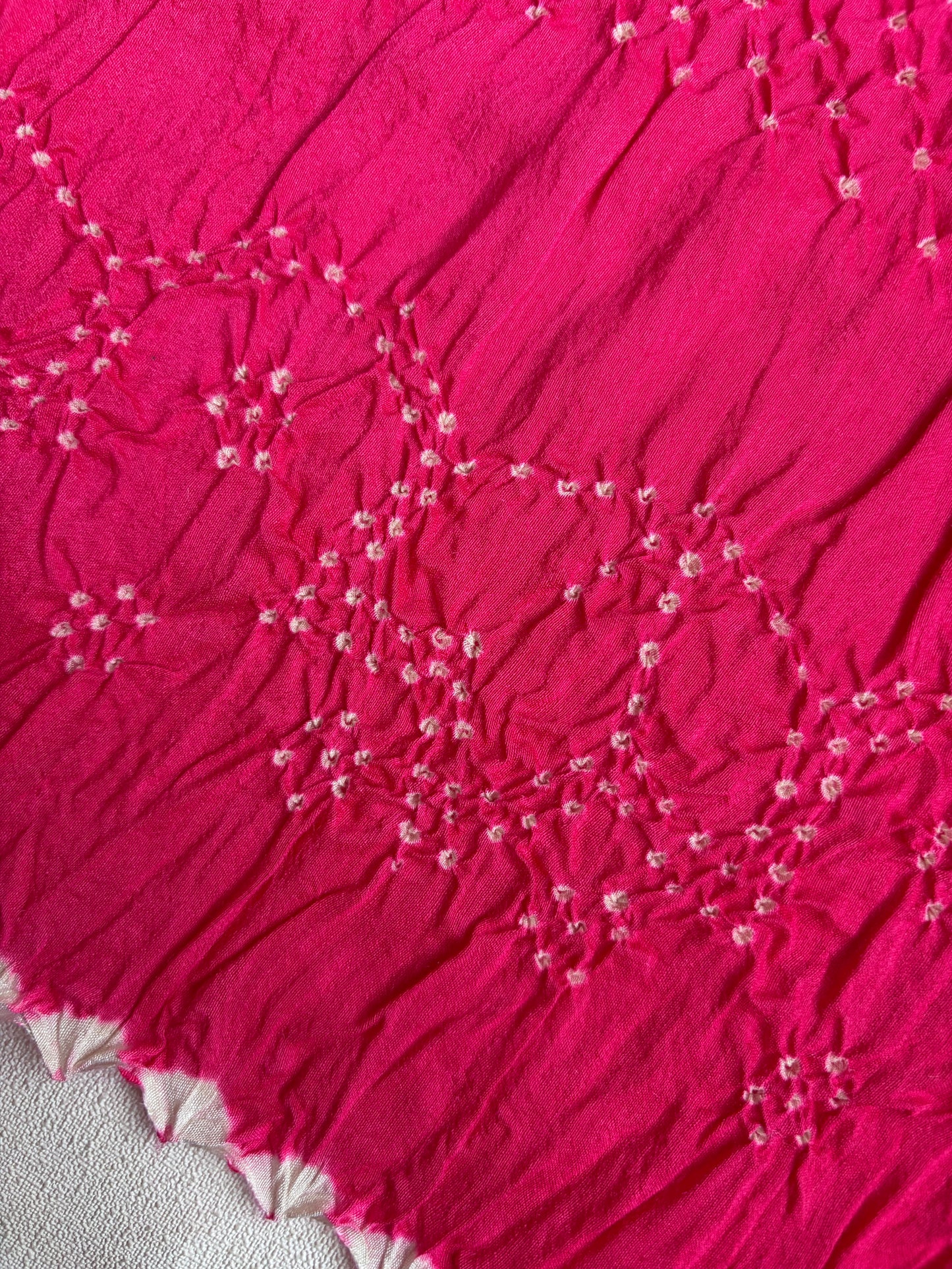Moonga Ombre Pink Bandhej Dupatta