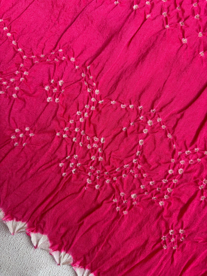 Moonga Ombre Pink Bandhej Dupatta