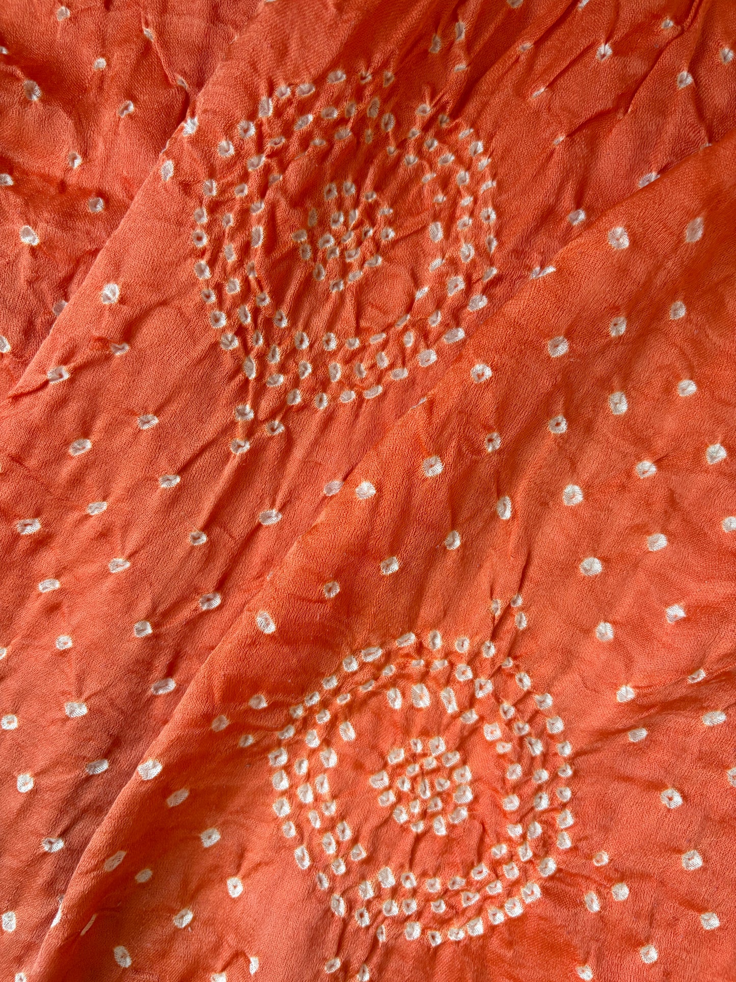Gajji Rai Dana Ombre Grey Orange Bandhej Dupatta