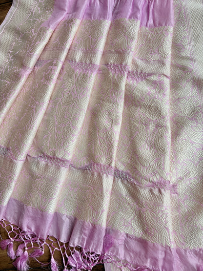Katan Parsi Lilac Bandhej Dupatta