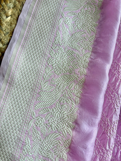 Katan Parsi Lilac Bandhej Dupatta