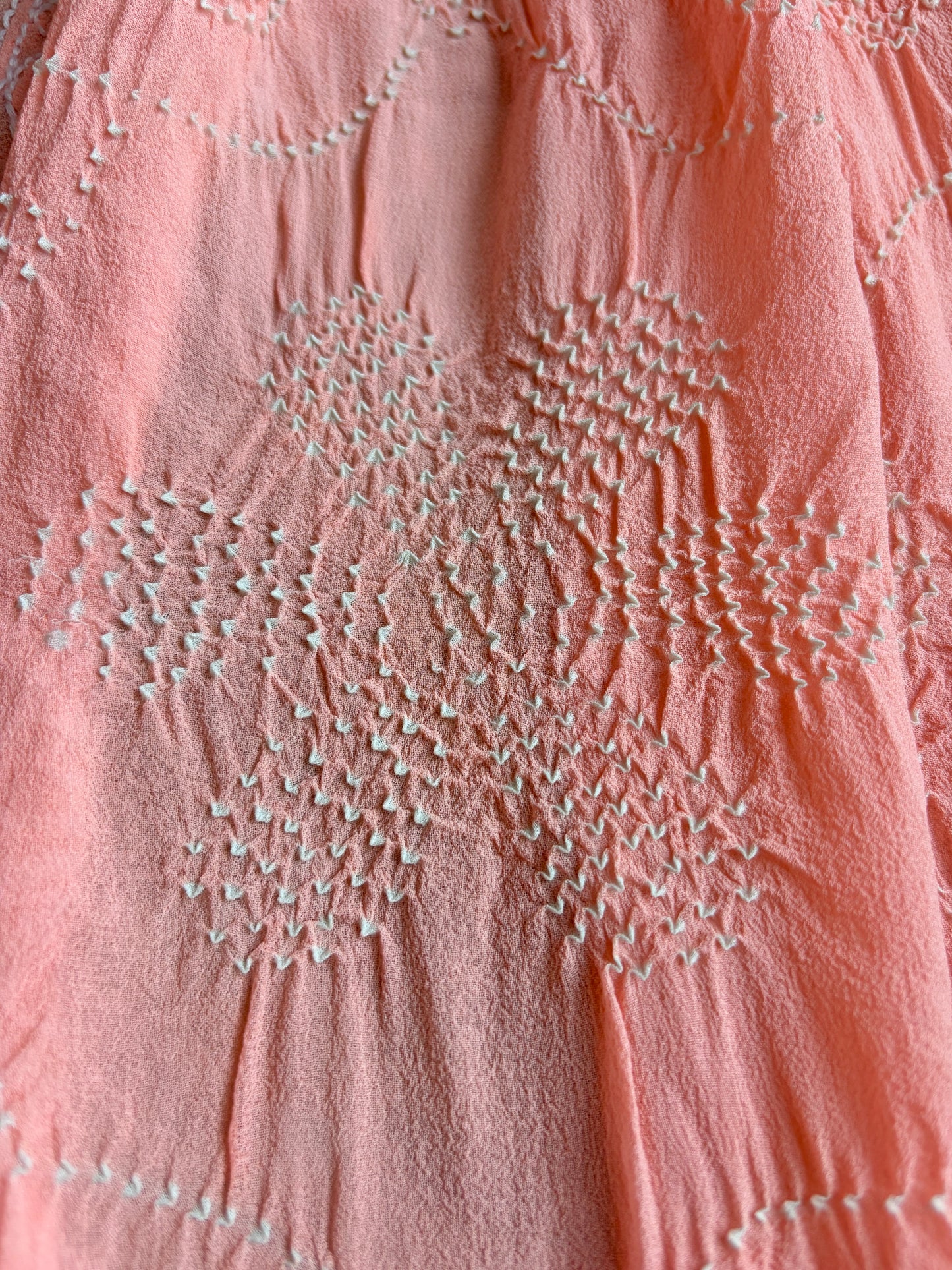 Georgette Lucknowi Baby Pink Bandhej Dupatta