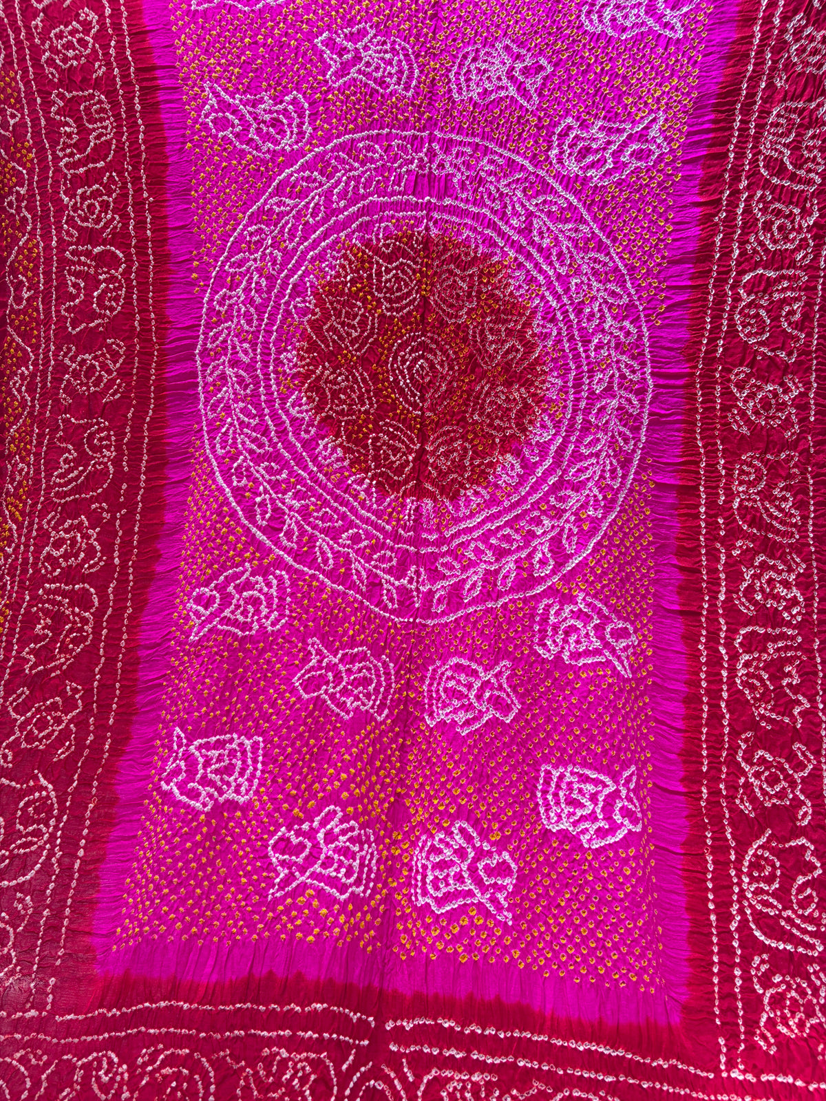 Gajji Rani-Red Intricate Bandhej Dupatta