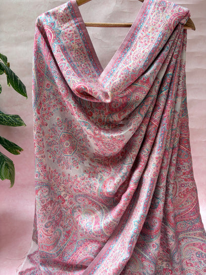 Moonga Pashmina Baby Pink Dupatta