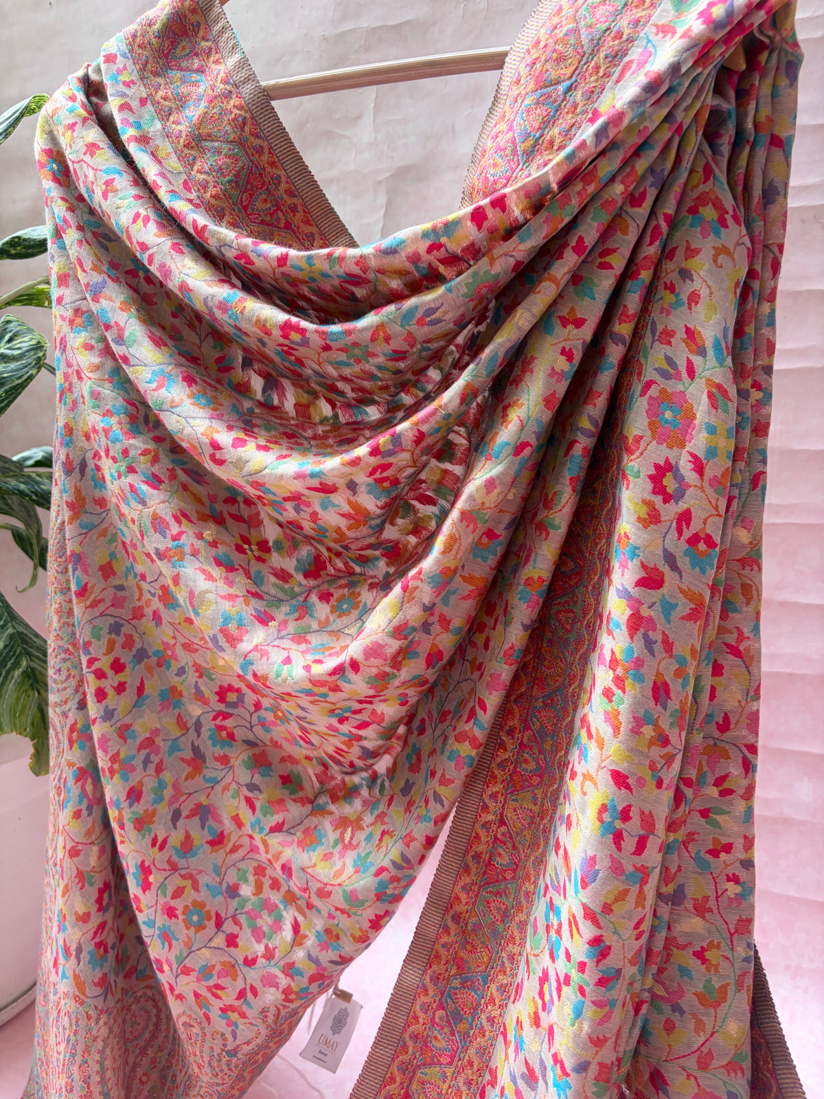 Moonga Pashmina Phulkari Multicolour Dupatta