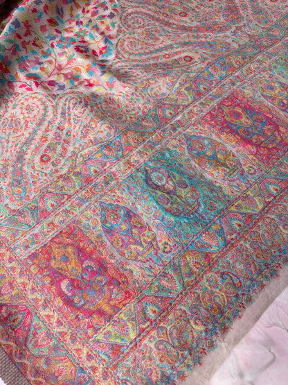 Moonga Pashmina Phulkari Multicolour Dupatta