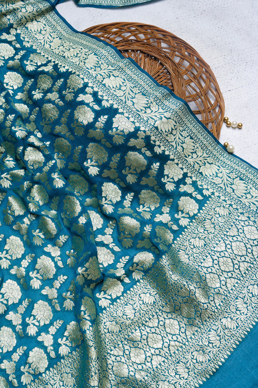 Khaddi Blue Dupatta