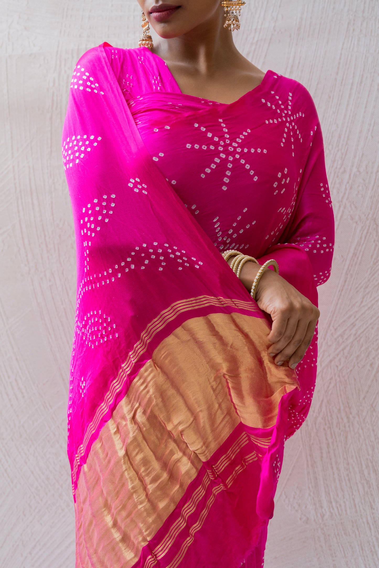 Gajji Rai Dana Rani Bandhej Saree